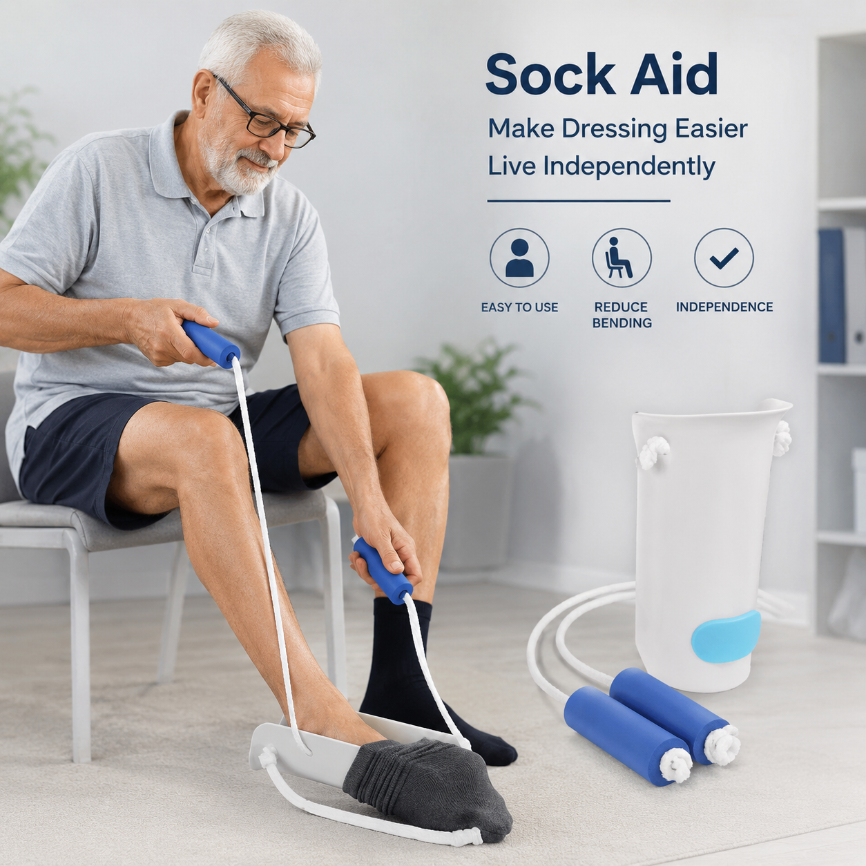 Sock Aid Helper – Put On Socks Without Bending