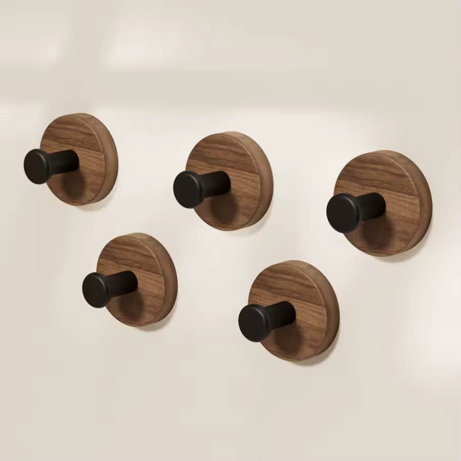 WoodGrip Wall Hooks (5-Pcs)